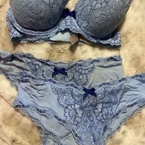 Victoria Secret Dream Angel bra and 2 “cheeky” Panties NWOT
